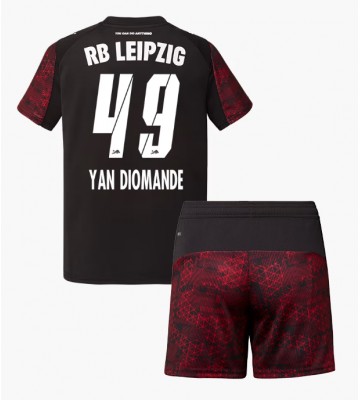 RB Leipzig Yan Diomande #49 Tredjetrøje Børn 2025-26 Kortærmet (+ Korte bukser)
